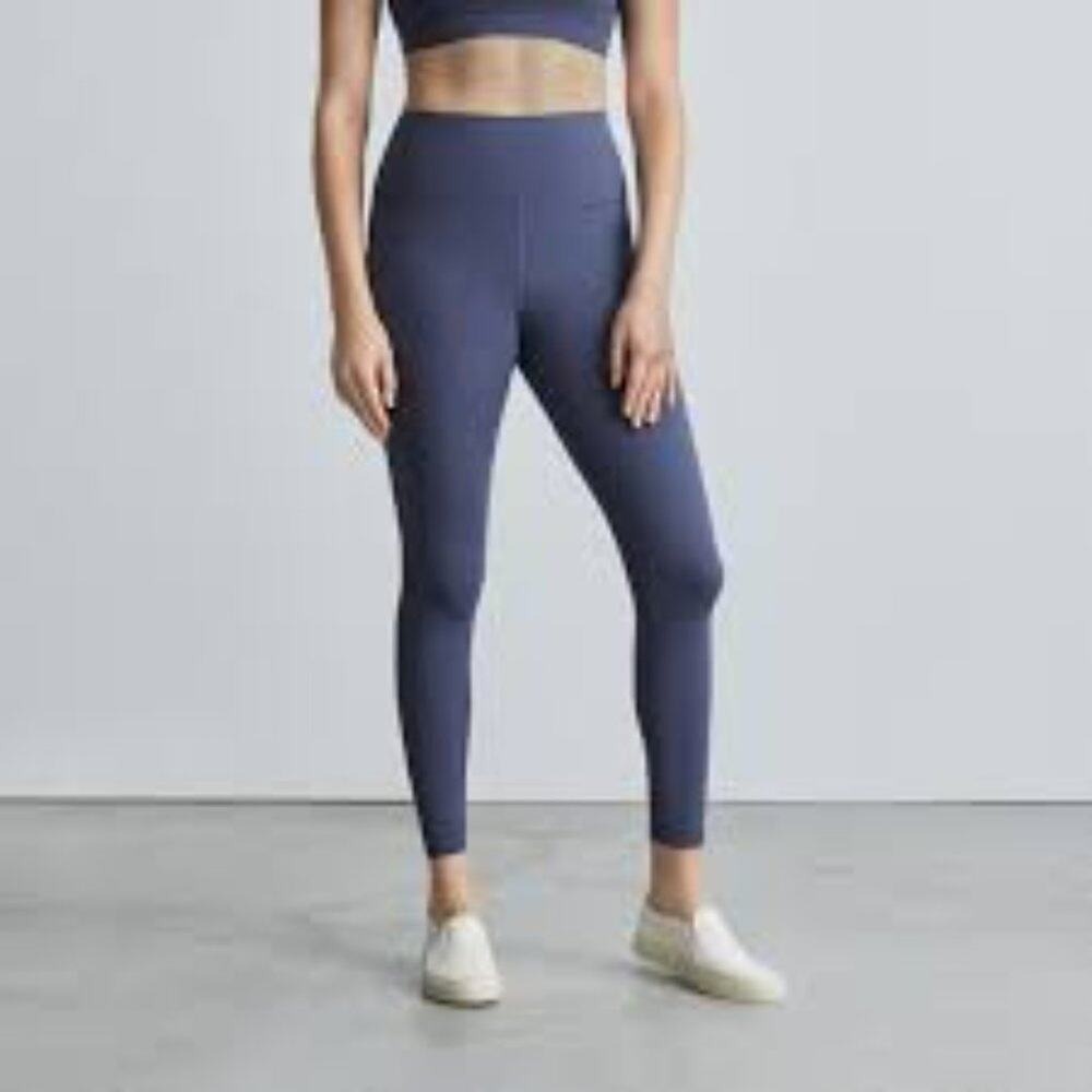 Everlane Perform 24/7 Legging Indigo Blue High Waist Ankle Length Small‎ NEW